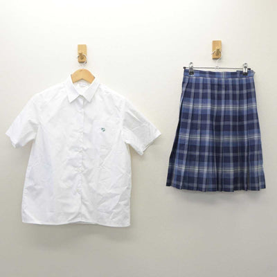 【中古】千葉県 木更津総合高等学校 女子制服 2点 (シャツ・スカート) sf035679