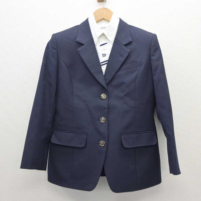 【中古】静岡県 浜松西高等学校 女子制服 2点 (ブレザー・シャツ) sf035683