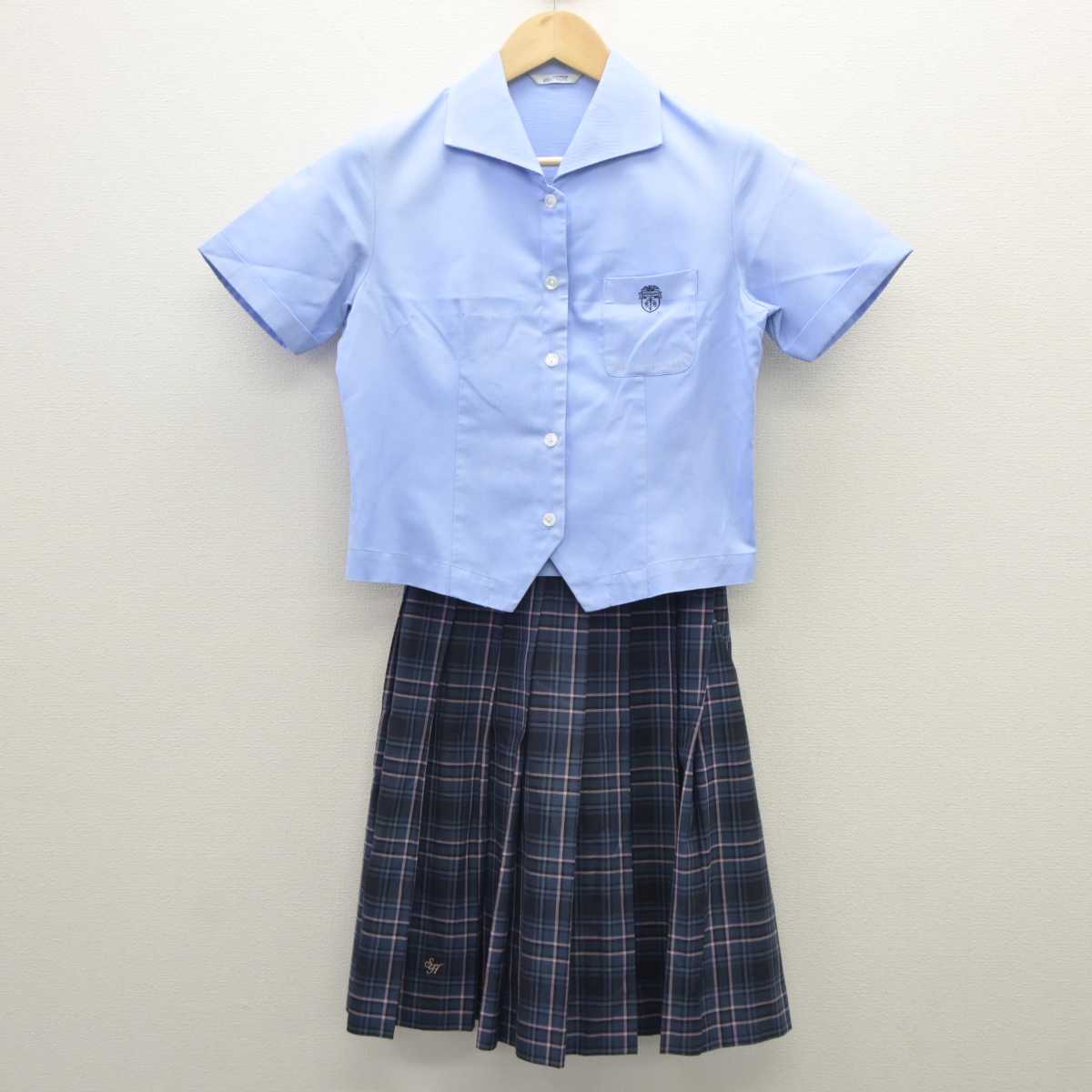 【中古】東京都  桜丘高等学校 女子制服 2点 (シャツ・スカート) sf035698