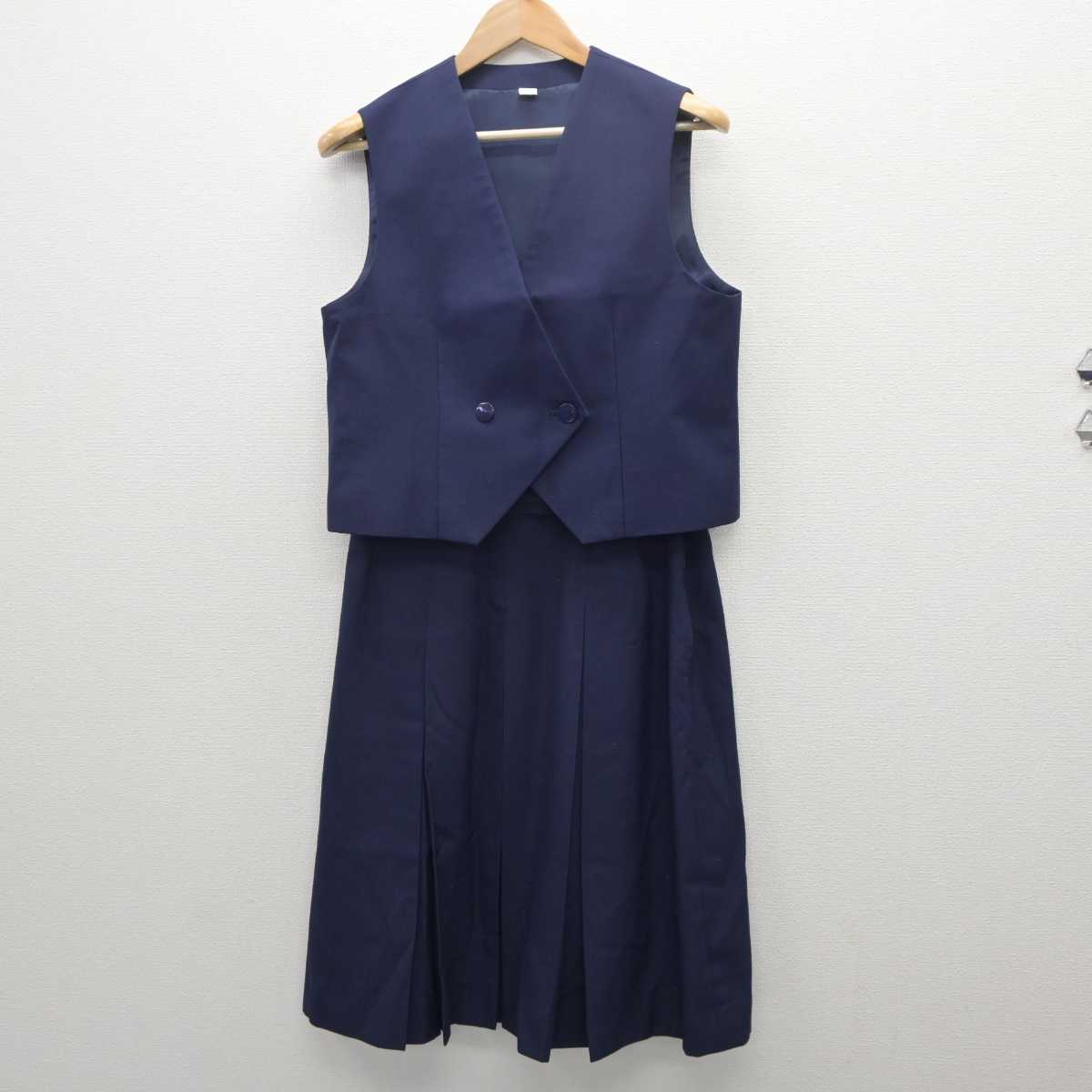 【中古】東京都 武蔵村山第三中学校 女子制服 3点 (ブレザー・ベスト・スカート) sf035703