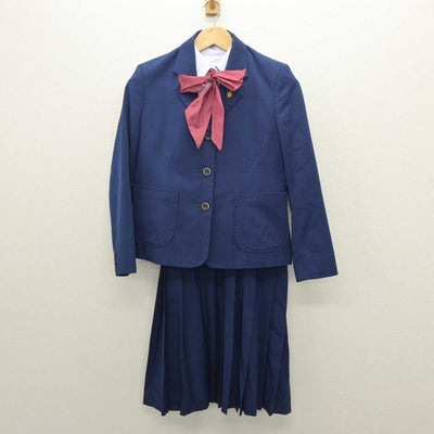 【中古】高知県 高知大学教育学部附属中学校 女子制服 4点 (ブレザー・ジャンパースカート・シャツ) sf035712