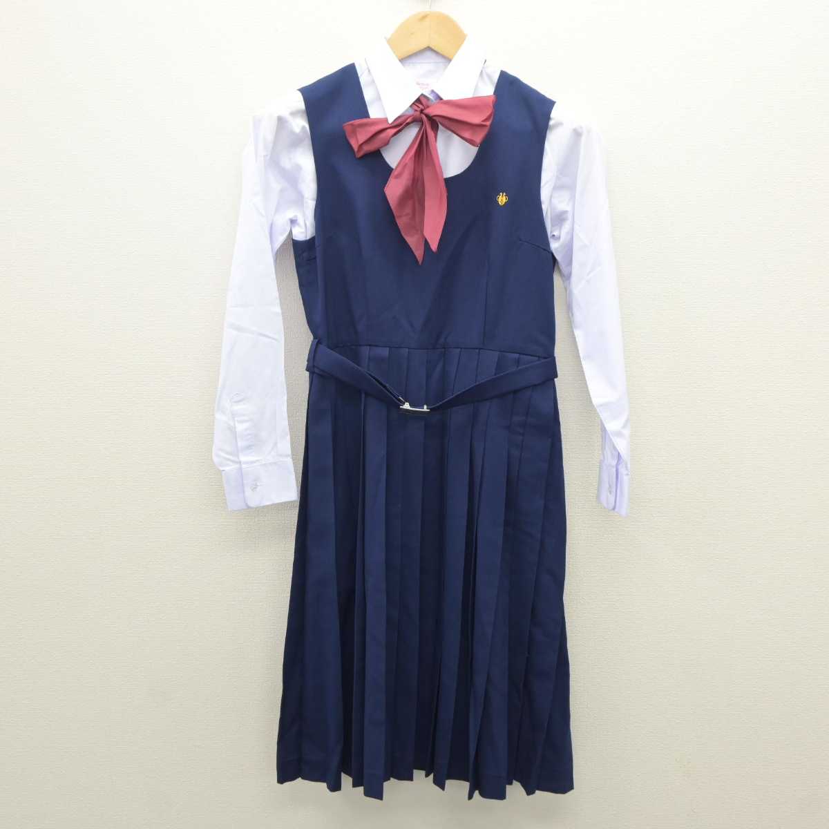 中古】高知県 高知大学教育学部附属中学校 女子制服 4点 (ブレザー・ジャンパースカート・シャツ) sf035712 | 中古制服通販パレイド