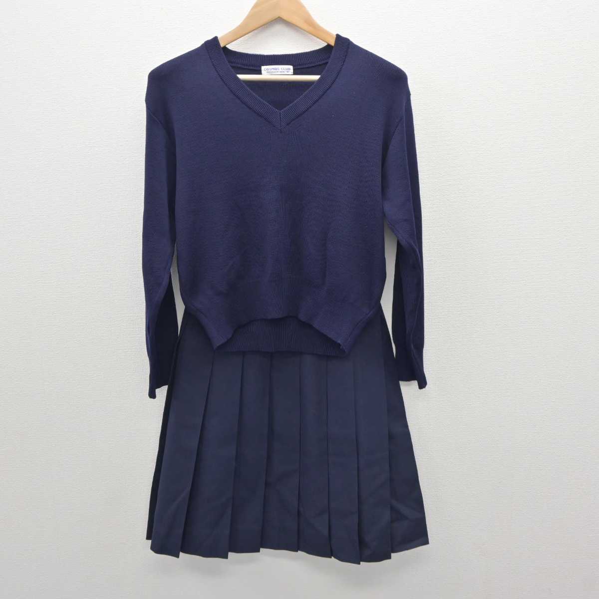 【中古】東京都 大妻多摩高等学校 女子制服 2点 (ニット・スカート) sf035716