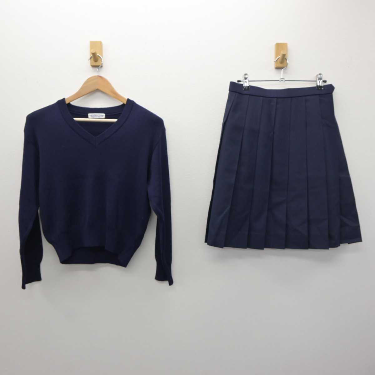 【中古】東京都 大妻多摩高等学校 女子制服 2点 (ニット・スカート) sf035716