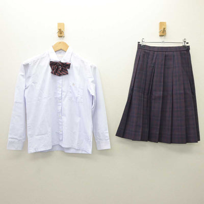 【中古】石川県 小松明峰高等学校 女子制服 3点 (シャツ・スカート) sf035740