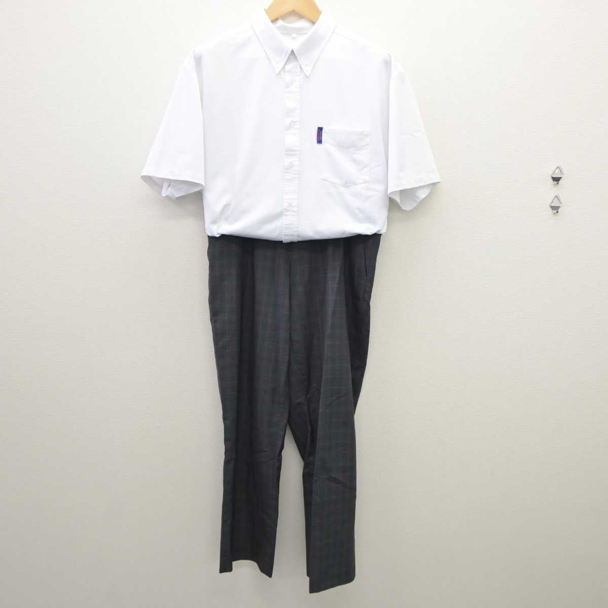 【中古】石川県 鶴来高等学校 男子制服 2点 (シャツ・ズボン) sf035744