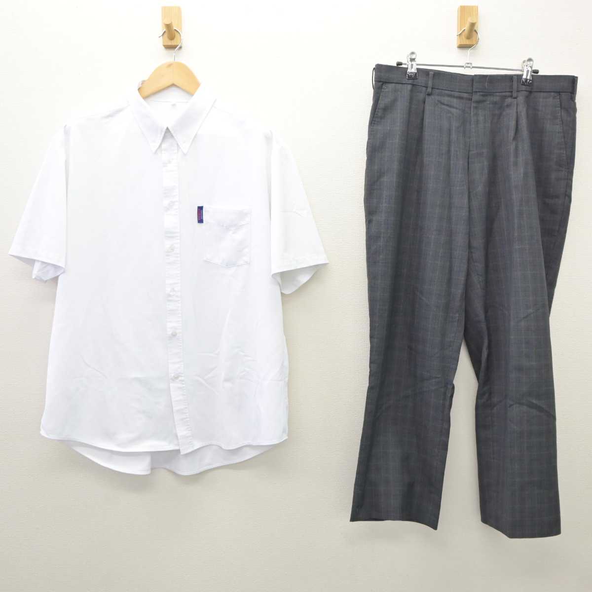 【中古】石川県 鶴来高等学校 男子制服 2点 (シャツ・ズボン) sf035744