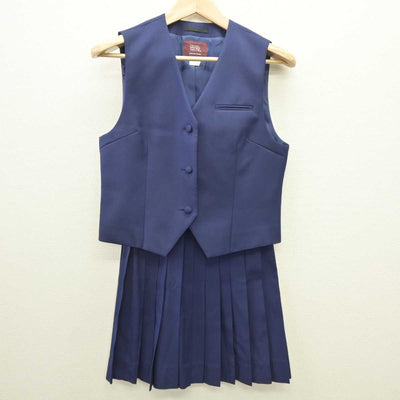 【中古】千葉県 県立千葉高等学校 女子制服 2点 (ベスト・スカート) sf035751