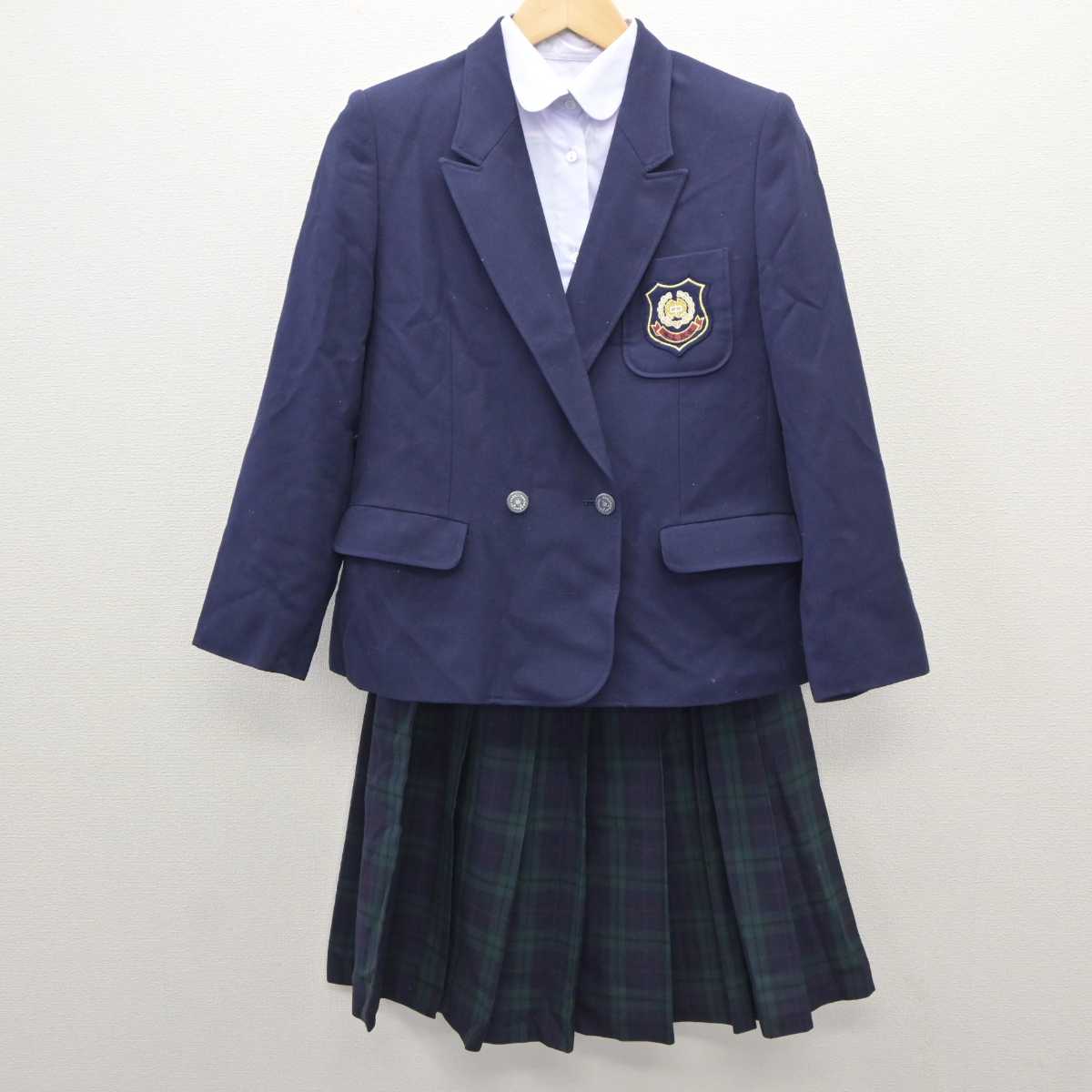 【中古】宮城県 長町中学校 女子制服 3点 (ブレザー・シャツ・スカート) sf035764