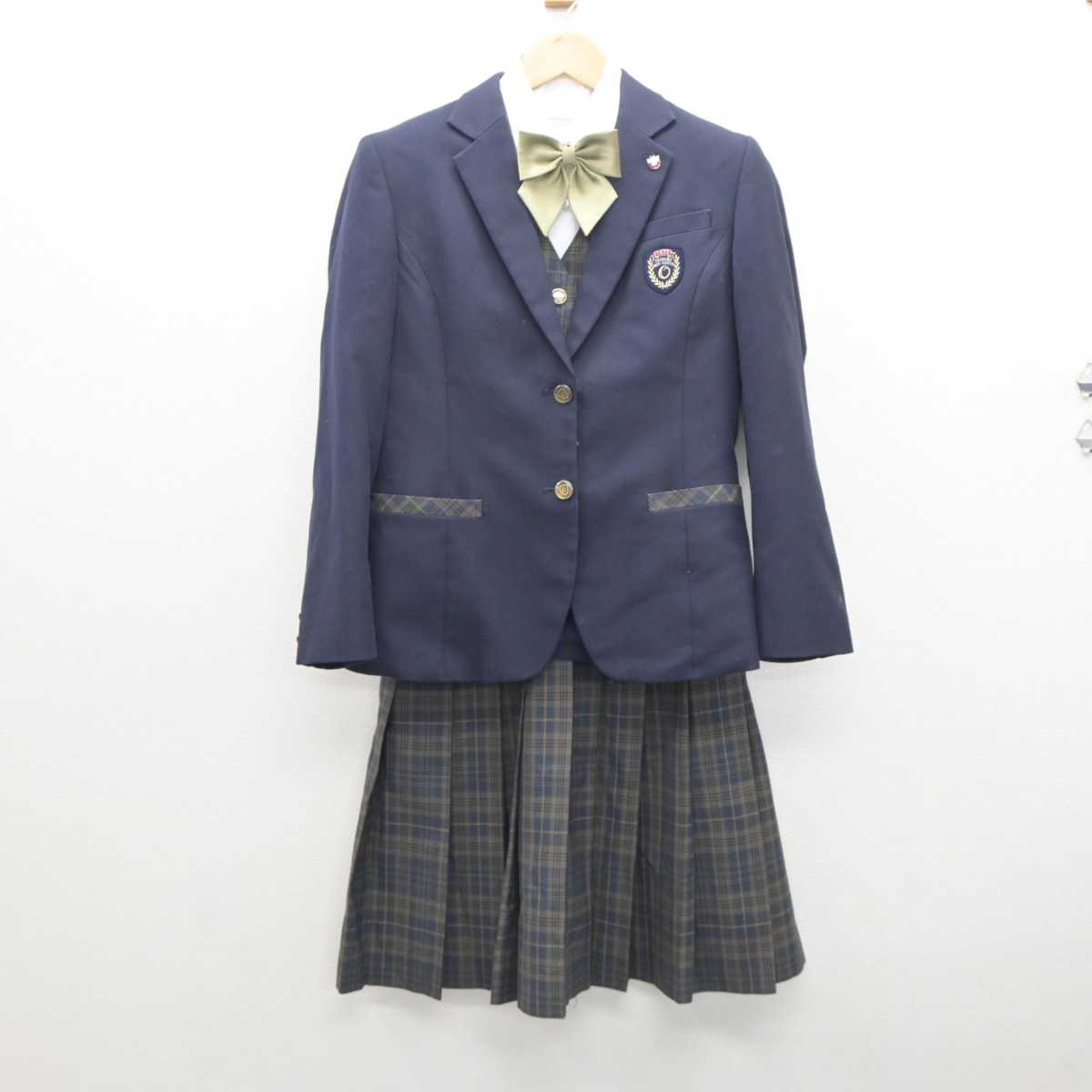 【中古】埼玉県 桶川高等学校 女子制服 6点 (ブレザー・ベスト・シャツ・スカート) sf035780