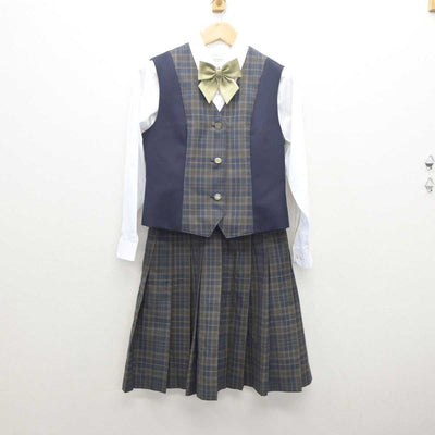 【中古】埼玉県 桶川高等学校 女子制服 6点 (ブレザー・ベスト・シャツ・スカート) sf035780