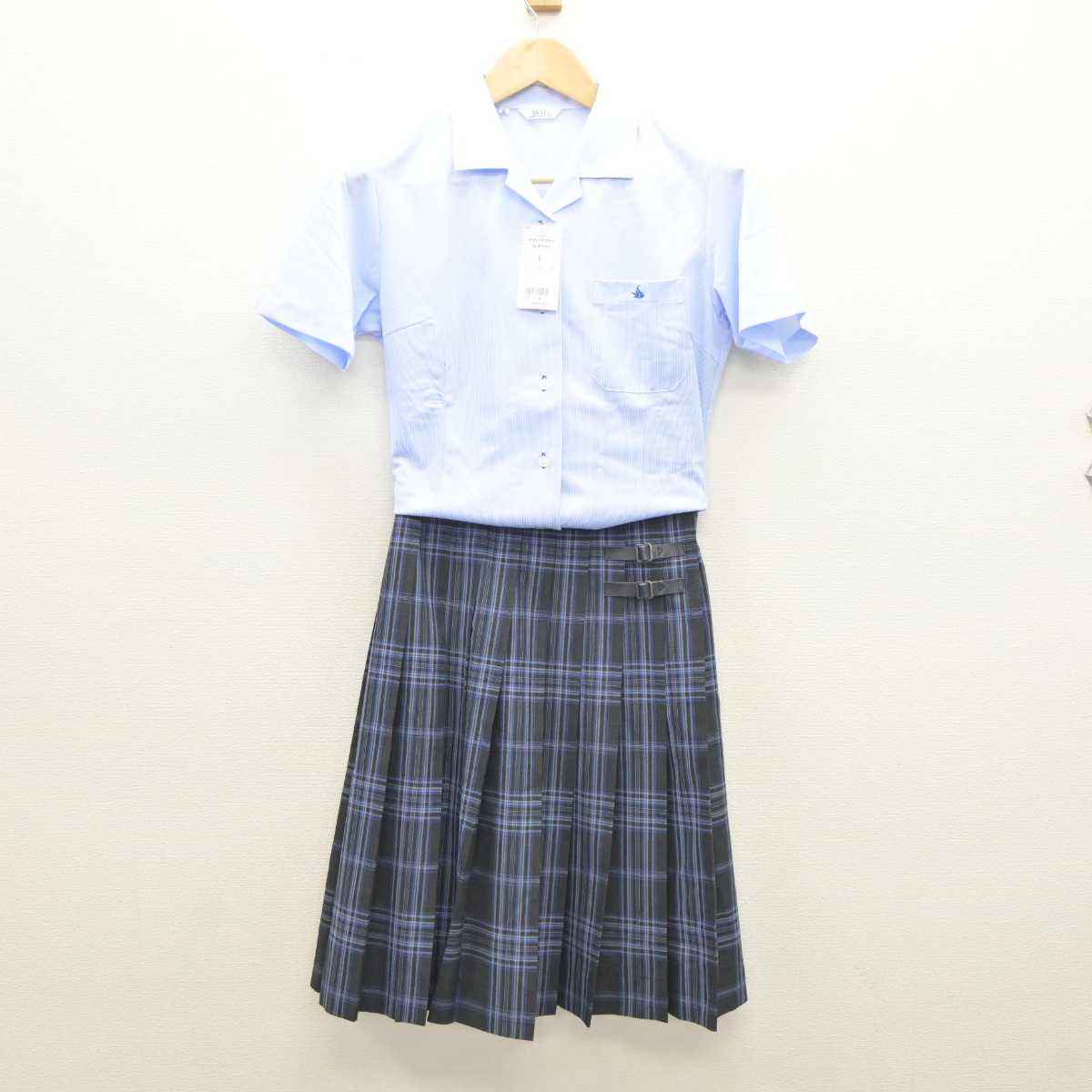 【中古】静岡県 清流館高等学校 女子制服 2点 (シャツ・スカート) sf035787