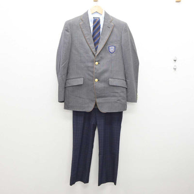 【中古】東京都 品川翔英高等学校 男子制服 4点 (ブレザー・シャツ・ズボン) sf035793