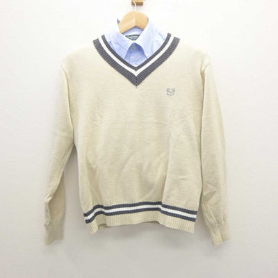 【中古】東京都 品川翔英高等学校 男子制服 2点 (ニット・シャツ) sf035795