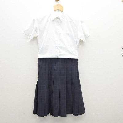 【中古】京都府 桂高等学校 女子制服 3点 (シャツ・スカート) sf035800