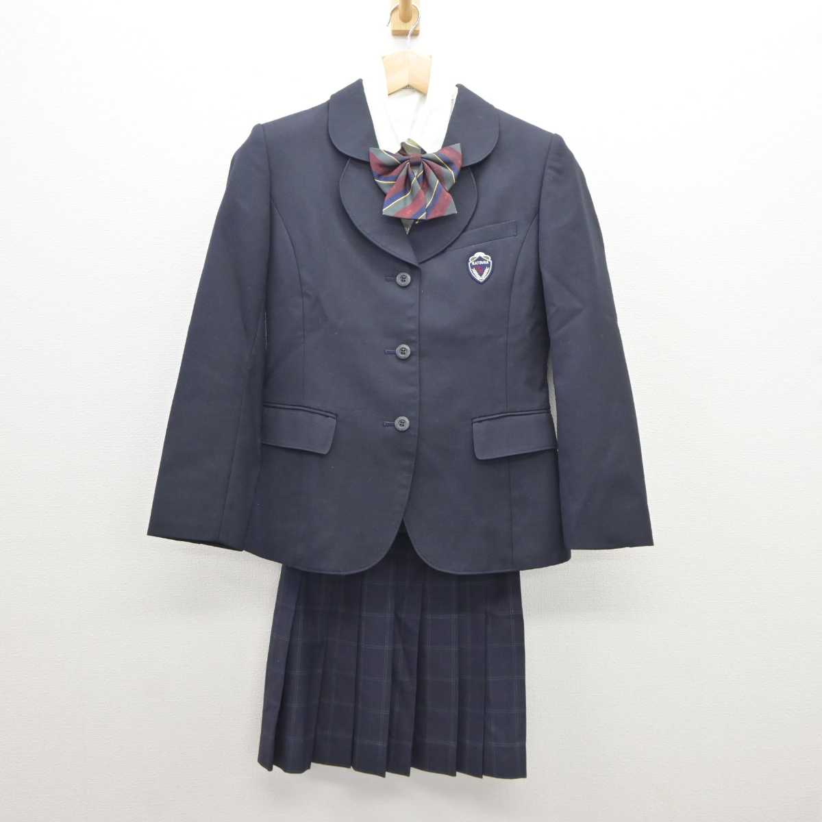 【中古】京都府 桂高等学校 女子制服 4点 (ブレザー・シャツ・スカート) sf035805