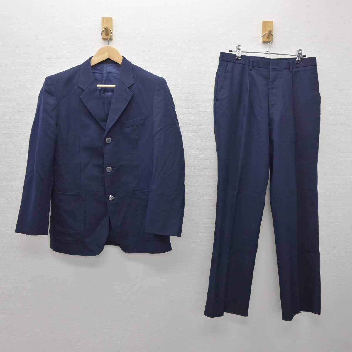 【中古】神奈川県 海老名高等学校 男子制服 3点 (ブレザー・ズボン・ズボン) sf035815