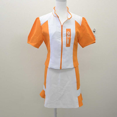 【中古】 au携帯販促ユニフォーム 女子制服 3点 (シャツ・スカート・その他アイテム) sf035817