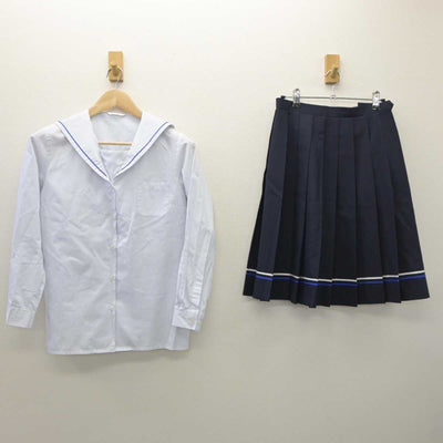 【中古】千葉県 高洲中学校 女子制服 2点 (セーラー服・スカート) sf035826