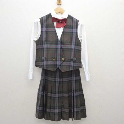 【中古】千葉県 千城台高等学校 女子制服 6点 (ブレザー・ベスト・シャツ・スカート) sf035832