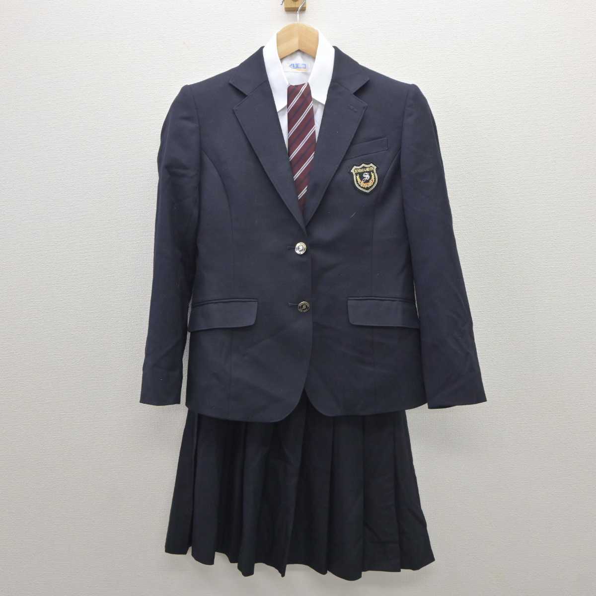 【中古】東京都 駿台学園高等学校 女子制服 5点 (ブレザー・シャツ・スカート・スカート) sf035834