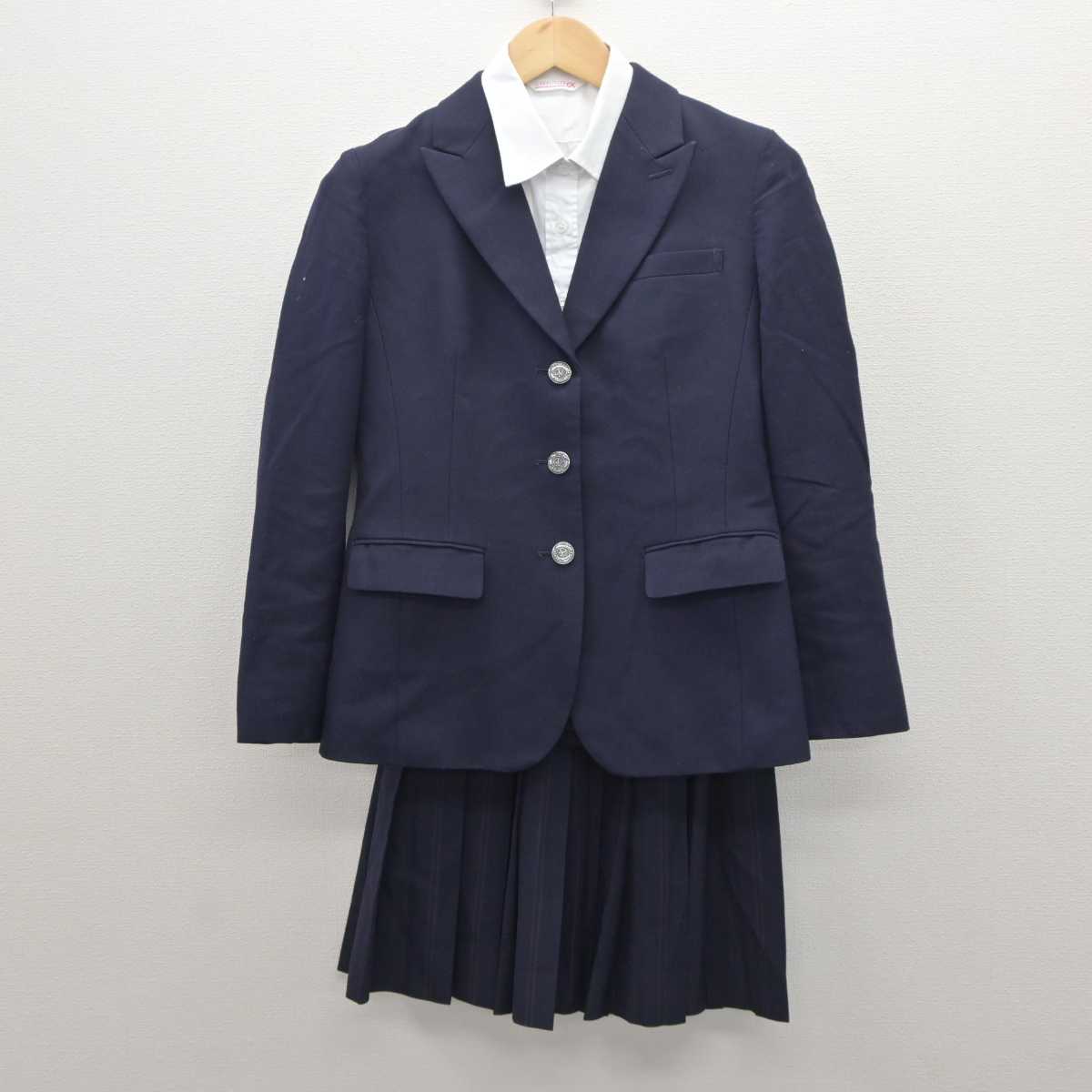 【中古】東京都 大妻中野高等学校 女子制服 3点 (ブレザー・シャツ・スカート) sf035845