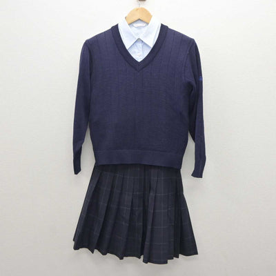 【中古】東京都 大妻中野高等学校 女子制服 3点 (ニット・シャツ・シャツ) sf035846