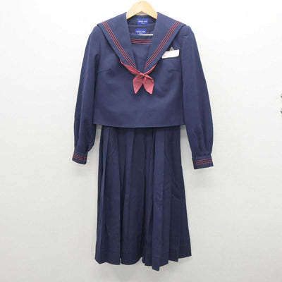 【中古】福岡県 諏訪中学校 女子制服 3点 (セーラー服・ジャンパースカート) sf035850