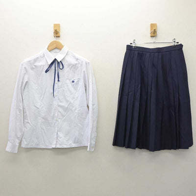 【中古】福岡県 明善高等学校 女子制服 5点 (ブレザー・ニット・シャツ・スカート) sf035852