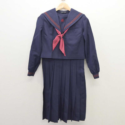 【中古】福岡県 新宮高等学校 女子制服 3点 (セーラー服・ジャンパースカート) sf035871