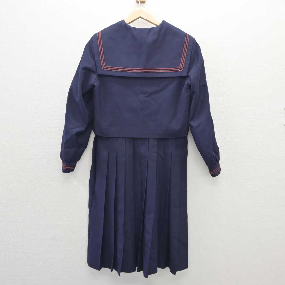 【中古】福岡県 新宮高等学校 女子制服 3点 (セーラー服・ジャンパースカート) sf035871