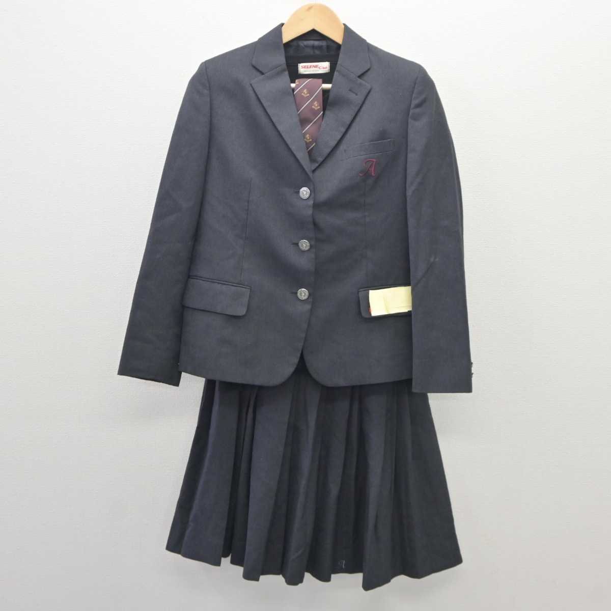 【中古】滋賀県 綾羽高等学校 女子制服 4点 (ブレザー・ニット・スカート) sf035876