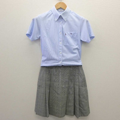 【中古】神奈川県 川崎高等学校 女子制服 3点 (ニットベスト・シャツ・スカート) sf035884