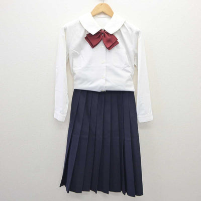 【中古】兵庫県 夙川中学校 女子制服 6点 (ブレザー・ベスト・シャツ・スカート) sf035904