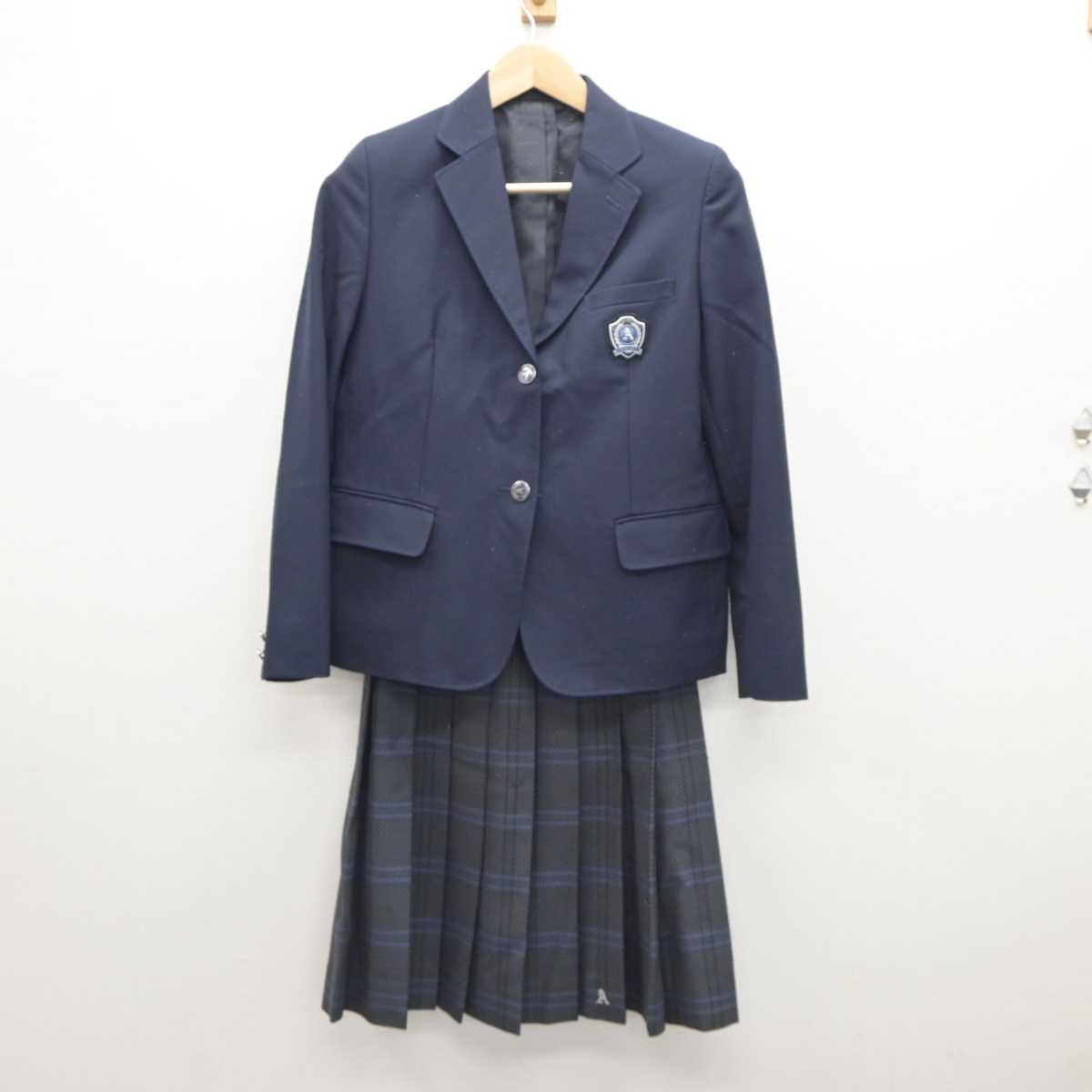 【中古】大阪府 旭高等学校 女子制服 4点 (ブレザー・ニット・スカート) sf035910