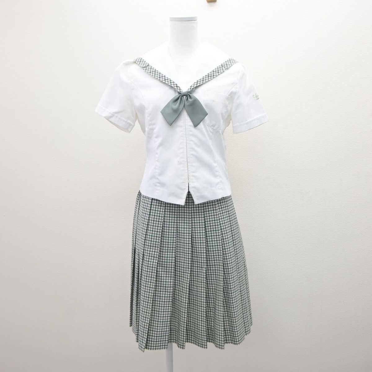 【中古】福島県 須賀川桐陽高等学校 女子制服 3点 (セーラー服・スカート) sf035919