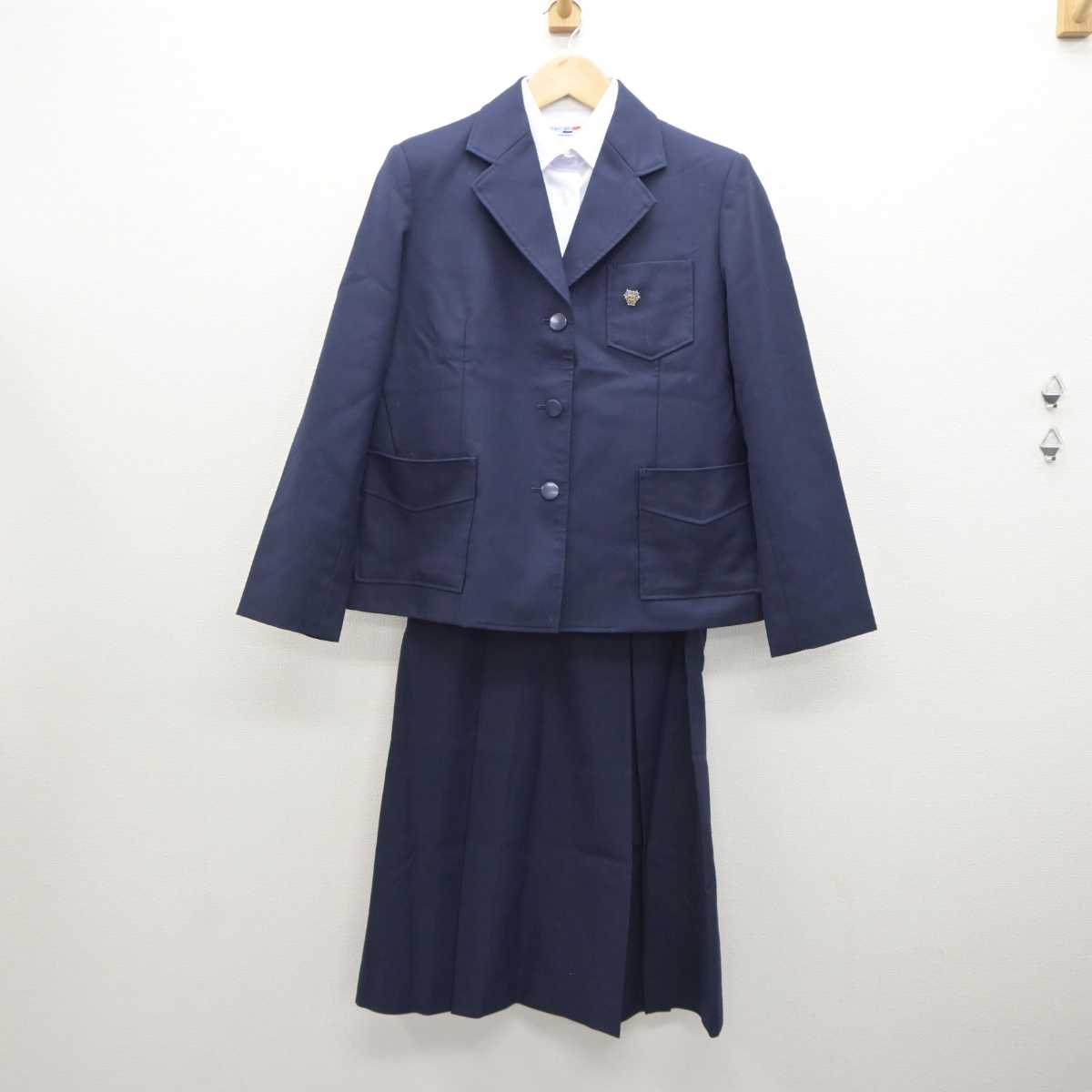 【中古】埼玉県 上尾市立東中学校 女子制服 4点 (ブレザー・ニット・シャツ・スカート) sf035920