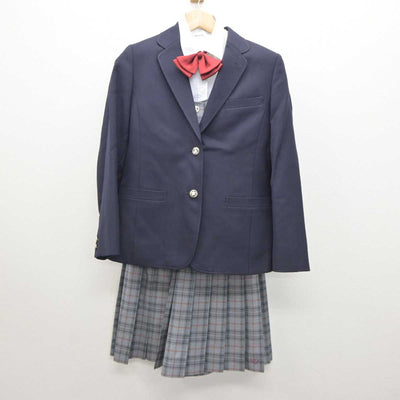 【中古】愛知県  名古屋経済大学高蔵高等学校 女子制服 5点 (ブレザー・ベスト・シャツ・スカート) sf035922