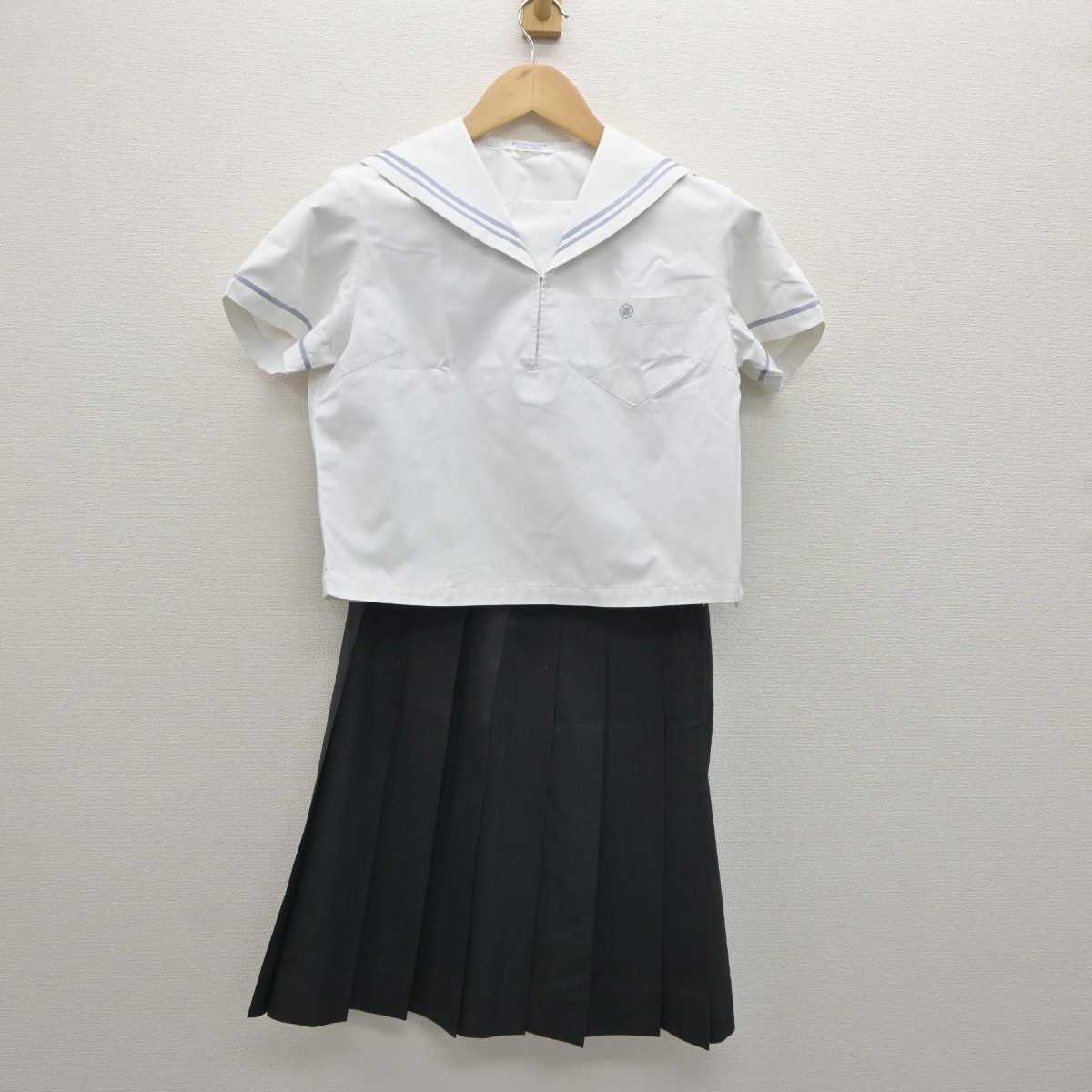 【中古】愛知県 名古屋女子大学高等学校 女子制服 2点 (セーラー服・スカート) sf035927