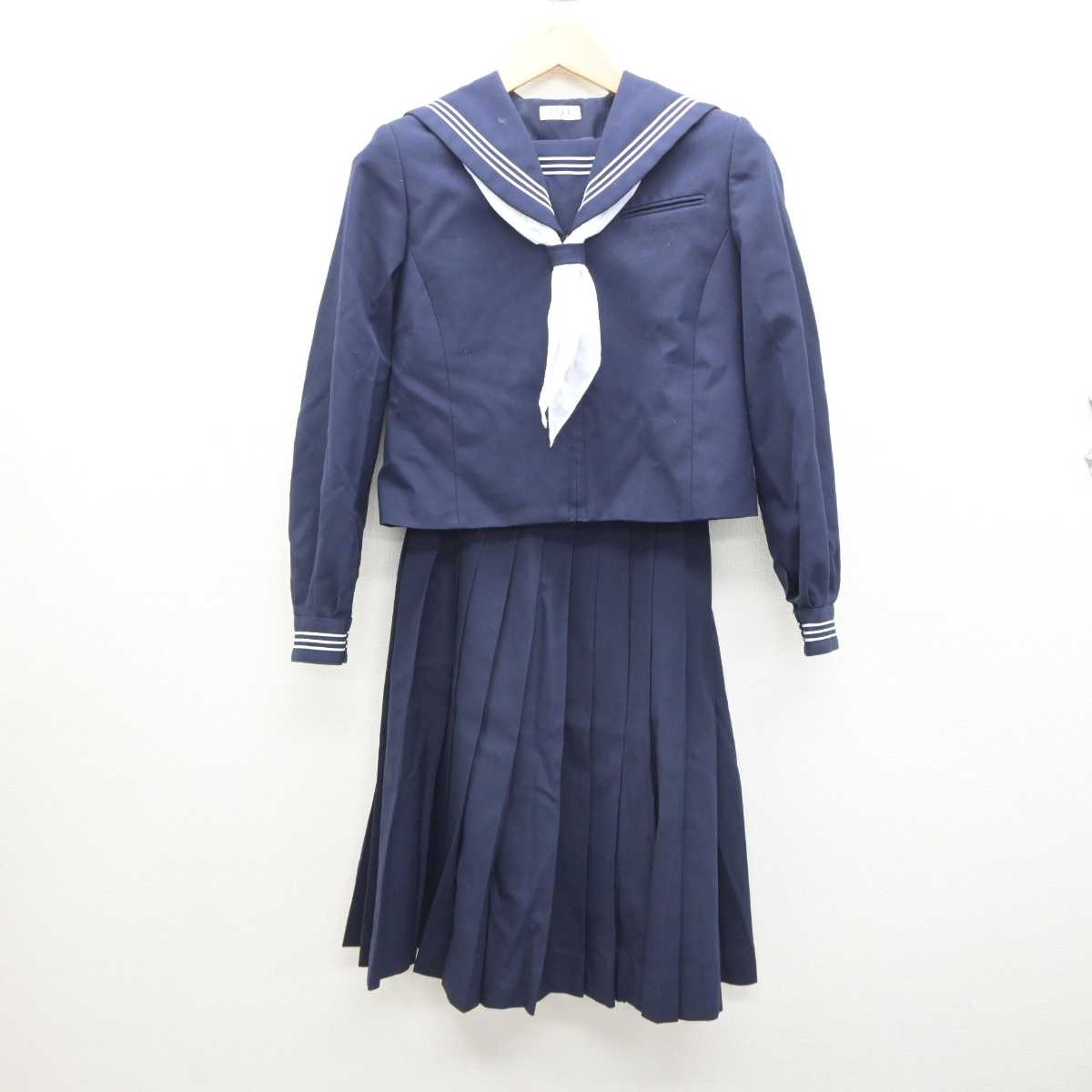 【中古】秋田県 秋田東中学校 女子制服 4点 (セーラー服・スカート・スカート) sf035930