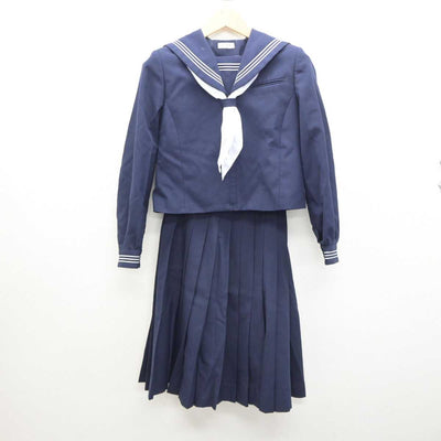 【中古】秋田県 秋田東中学校 女子制服 4点 (セーラー服・スカート・スカート) sf035930