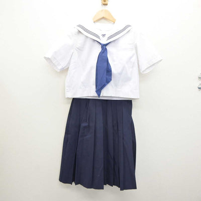 【中古】埼玉県 越谷中央中学校 女子制服 3点 (セーラー服・スカート) sf035933