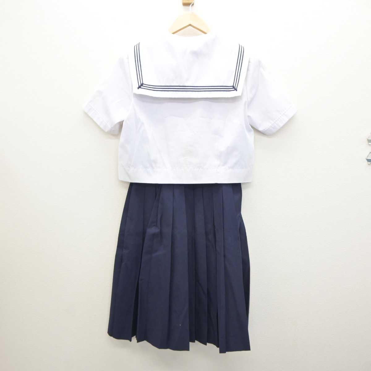 【中古】埼玉県 越谷中央中学校 女子制服 3点 (セーラー服・スカート) sf035933