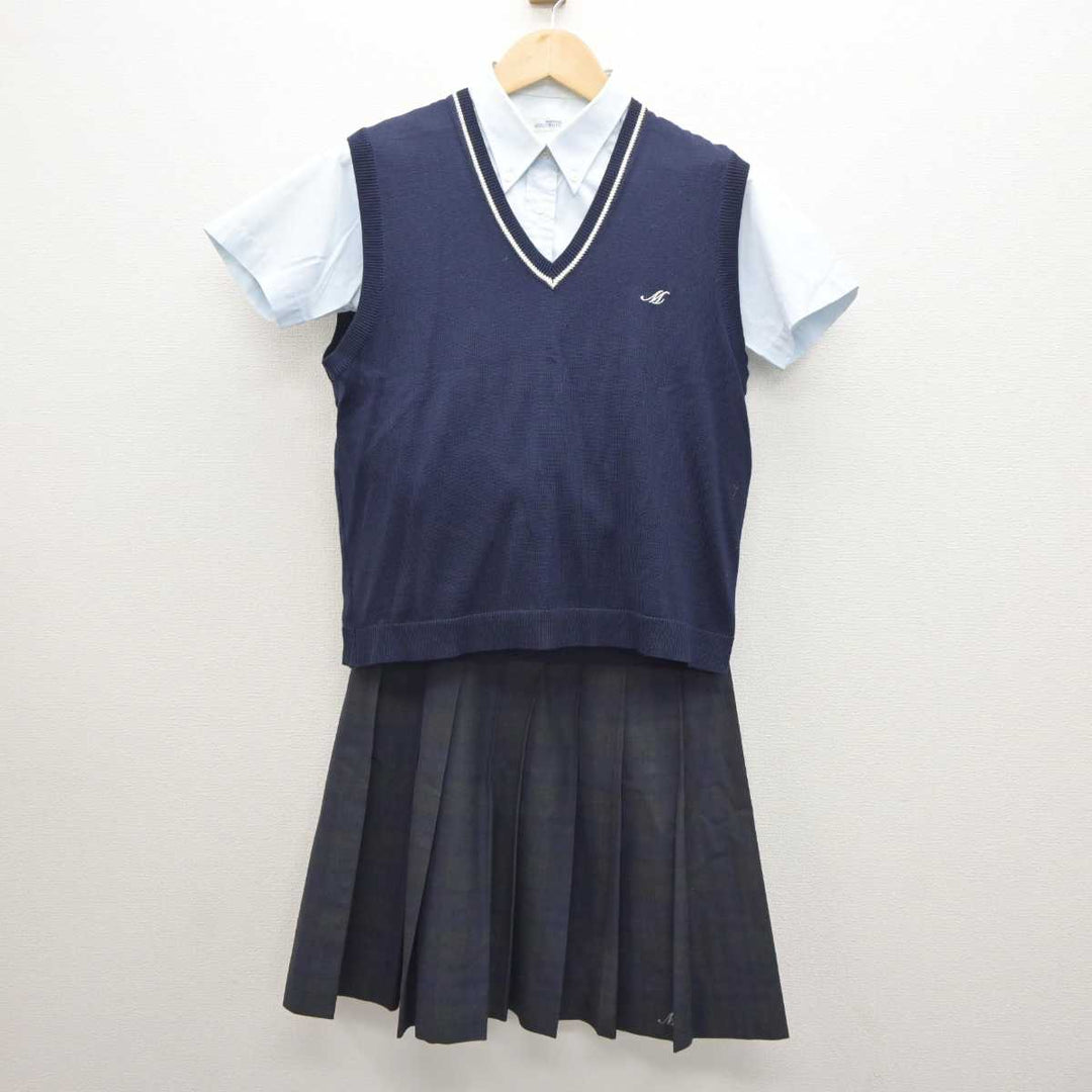 中古】埼玉県 松伏高等学校 女子制服 3点 (ニットベスト・シャツ・スカート) sf035937 | 中古制服通販パレイド