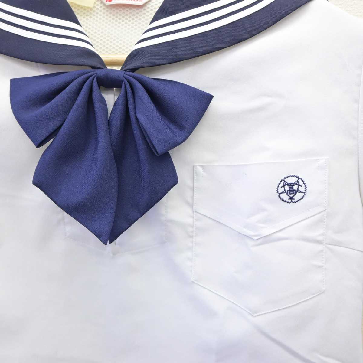 【中古】福岡県 精華女子高等学校 女子制服 3点 (セーラー服・ジャンパースカート) sf035945