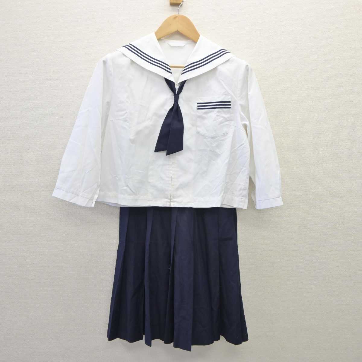 【中古】福島県 西郷村第一中学校 女子制服 5点 (セーラー服・スカート) sf035948