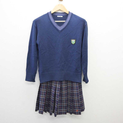 【中古】岐阜県 大垣日本大学高等学校 女子制服 4点 (ブレザー・ニット・スカート) sf035951