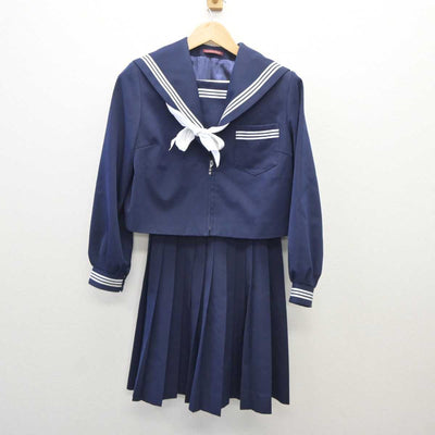 【中古】岐阜県 池田中学校  女子制服 4点 (セーラー服・スカート) sf035953