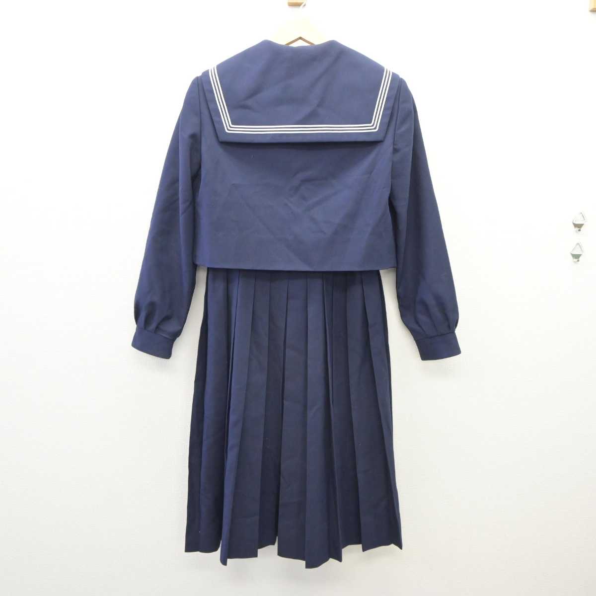 【中古】福岡県 福岡中学校 女子制服 3点 (セーラー服・ジャンパースカート) sf035954