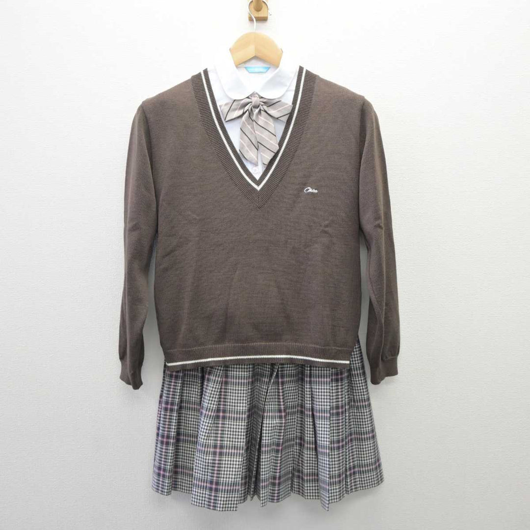 【中古】東京都 日本体育大学桜華高等学校 女子制服 5点 (ブレザー・ニット・シャツ・スカート) sf035962